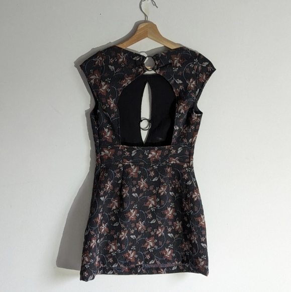 Free People Say Yes Floral Jacquard Knit Cutout Mini Dress - Picture 10 of 10